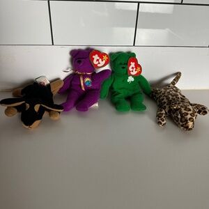 TY Teenie Beanie Babies 1993 and 1999 Lot of 4